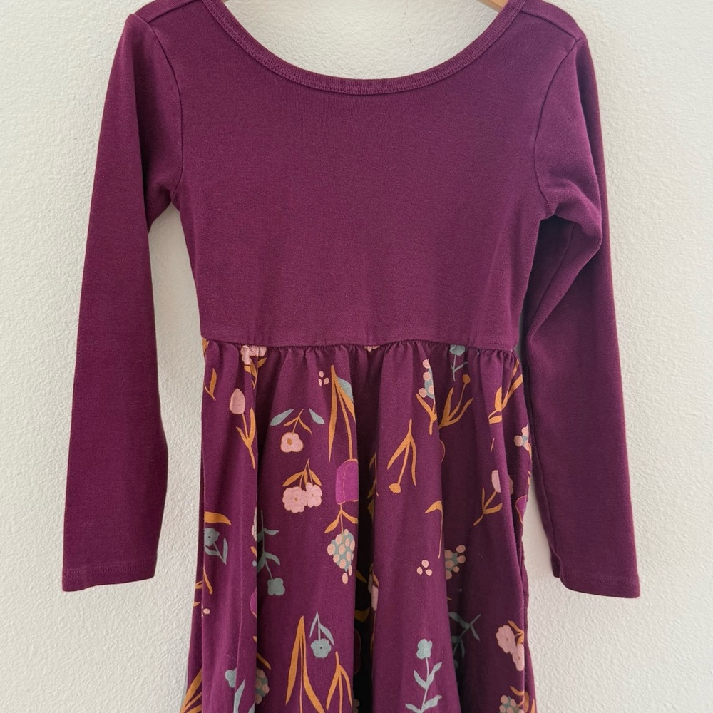 Floral Maroon Kids Dress